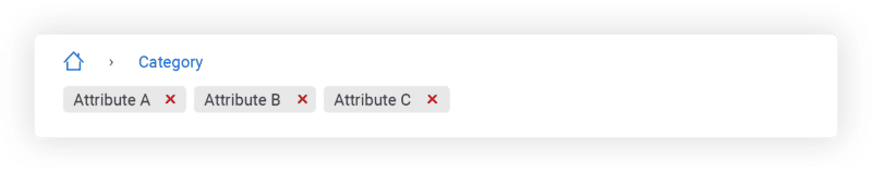 attribute filters breadcrumbs