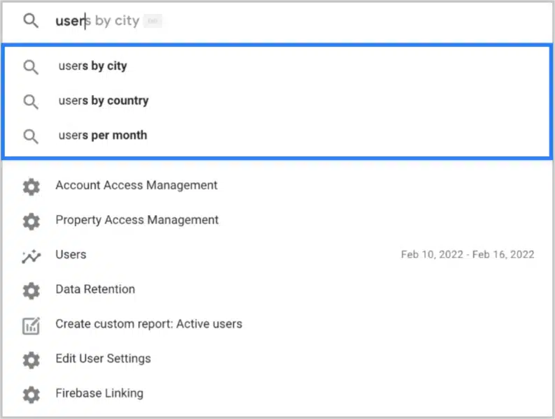 Google Analytics 4 Auto Suggest Search 794x600