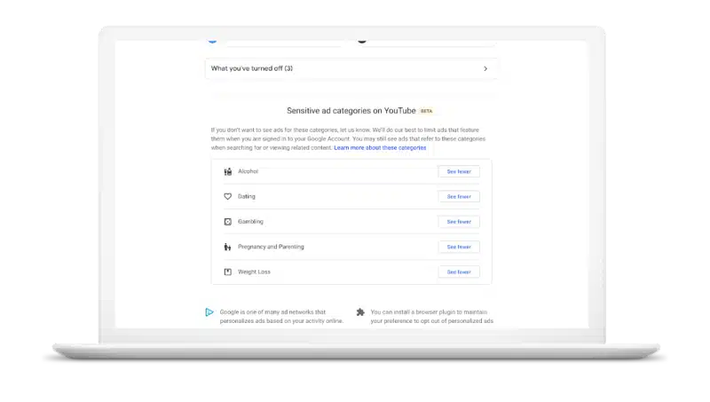 Sensitive Ad Categories Youtube 800x453