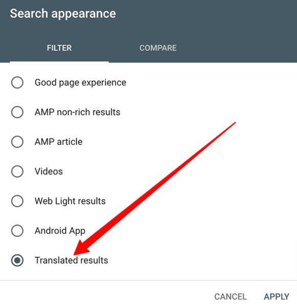 search appearance