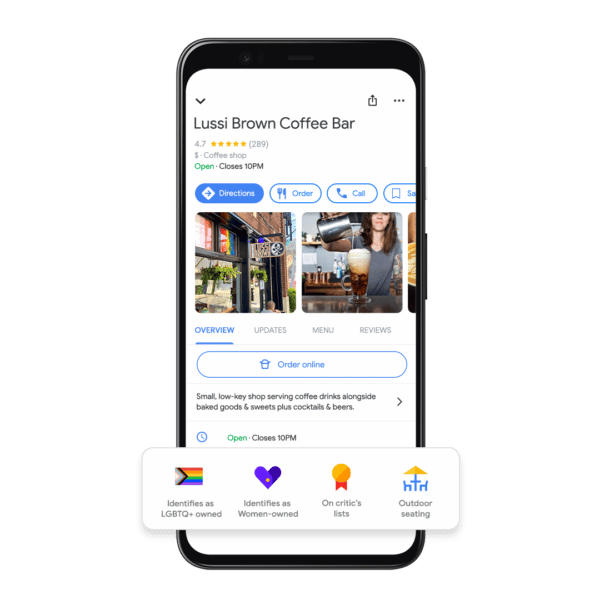 Google agrega un tema exclusivo LGBTQ+ a los perfiles comerciales