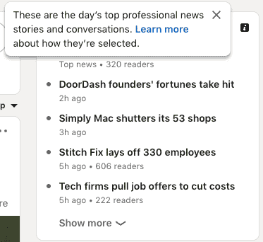 linkedin trending stories