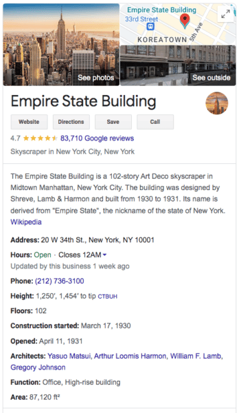 empire state building knowledge graph