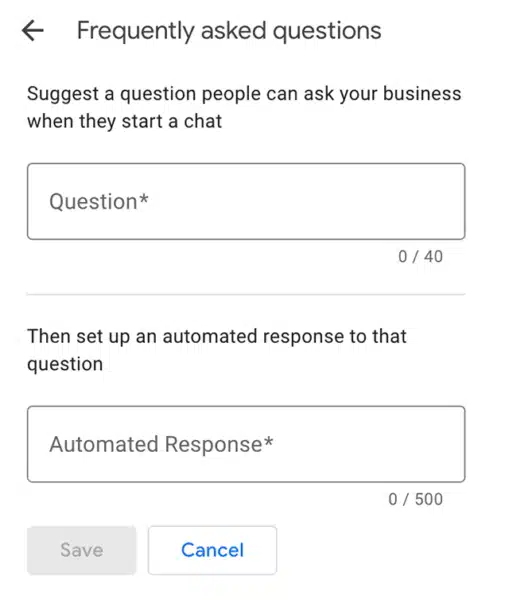 Google Business Profiles Messaging Faqs Form 509x600