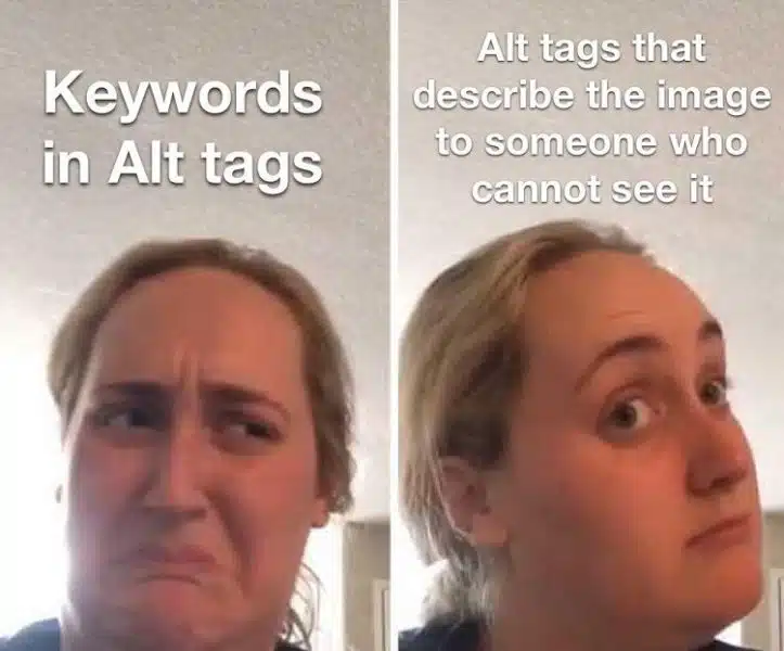 Keyword alt text meme