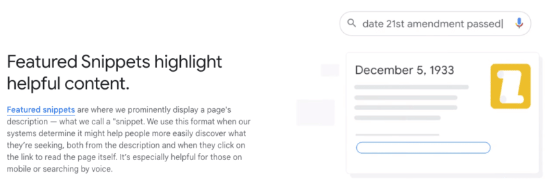 featured snippets helpful content