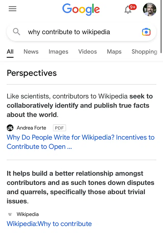 Google Search Perspectives 1659107868