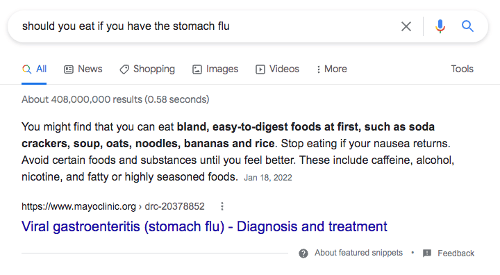 следует ли вам есть, если у вас желудочный грипп — что SEO-специалисты могут узнать о согласовании с консенсусом, как описано в QRG Google