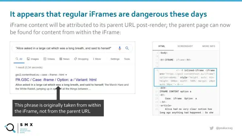 Technical SEO testing: How Googlebot handles iframes