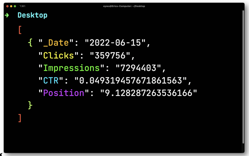 22 json end file format