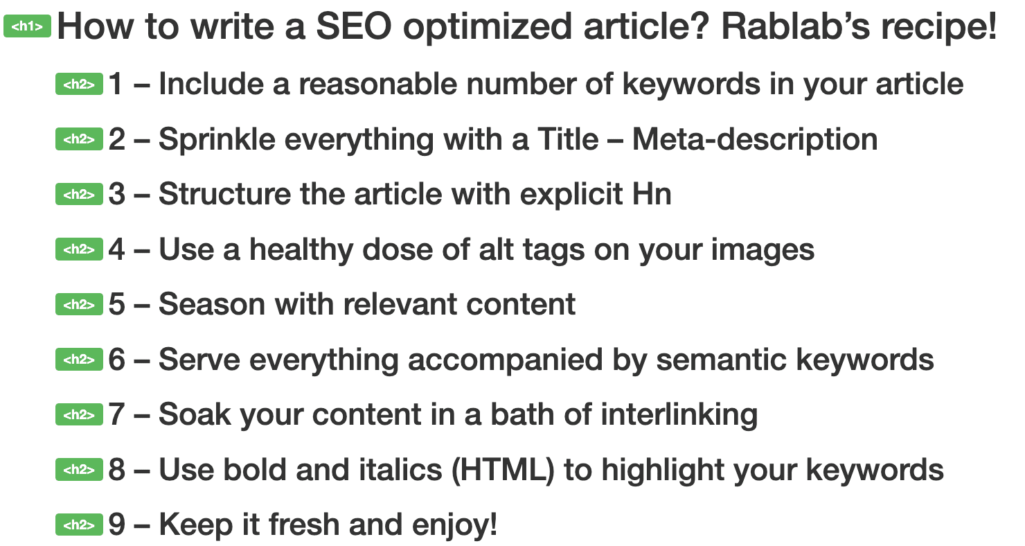 The ultimate recipe for writing SEO content