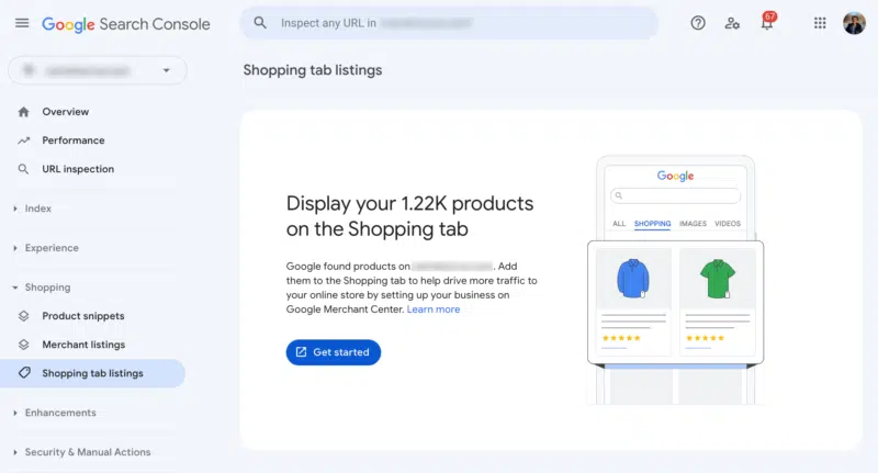 Search Console Shopping Tab 800x431