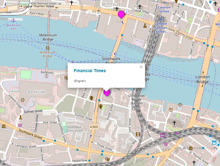 Central London Newspaper Map