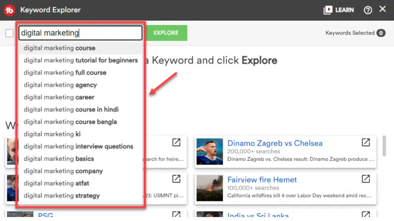 How to Find Trending Keywords on  2022 -  Marketer