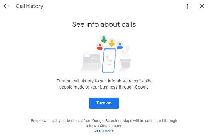 Turn on call history