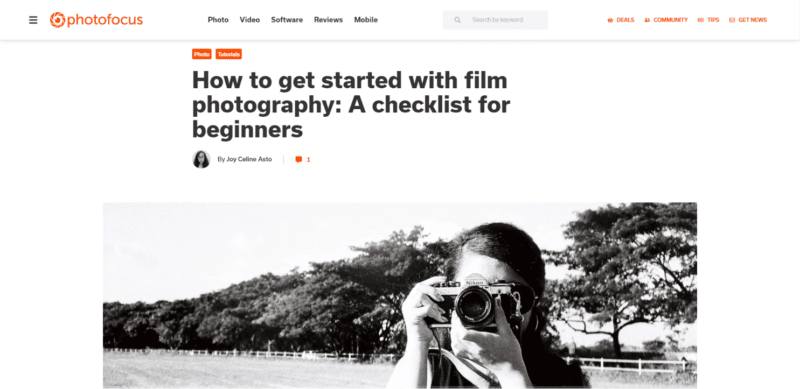 film photography checklist example