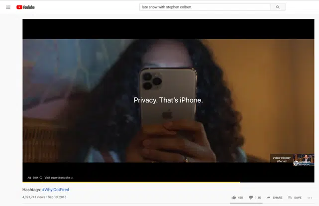 iPhone YouTube ad