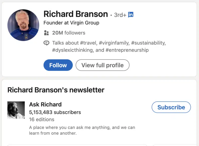 Linkedin Newsletter Search Results