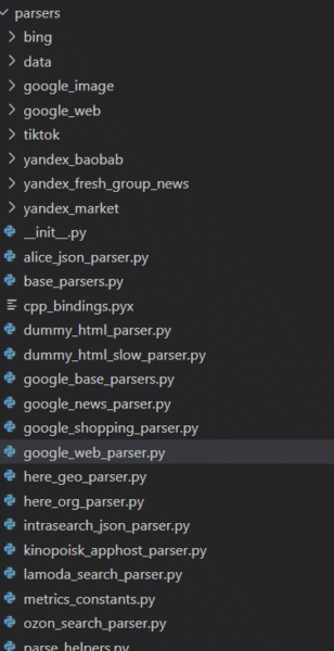 Yandex Parsers