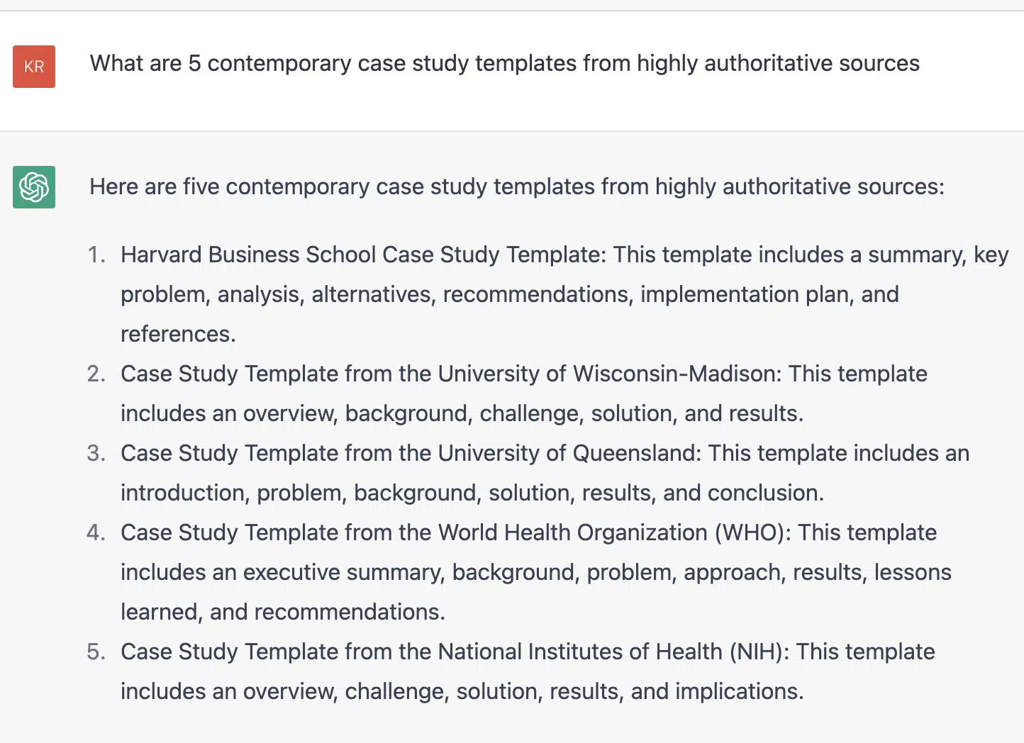 Case study templates