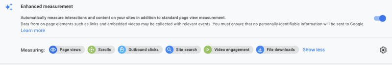 GA4 enhanced measurement