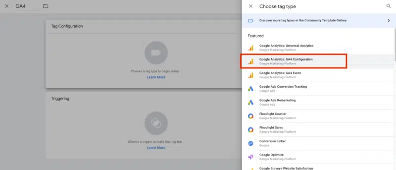 Step 2 - GA4 tag configuration