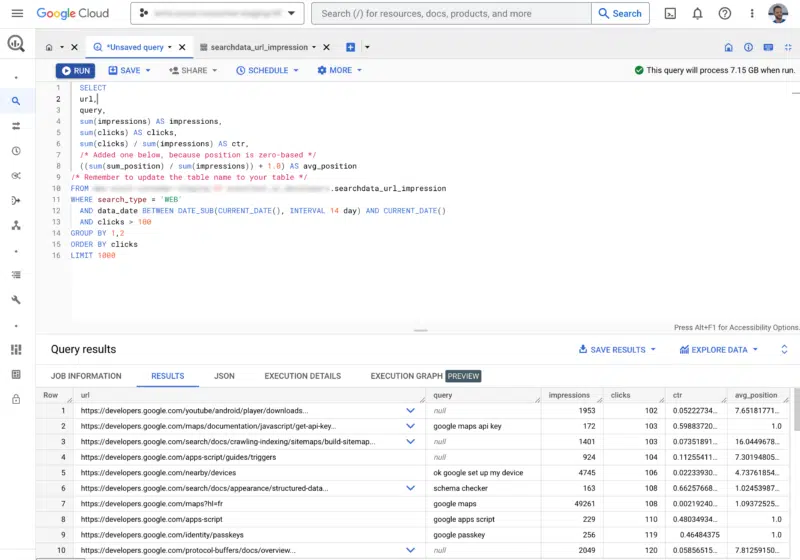 Bulk Data Export Bigquery Table