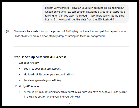 ChatGPT - API access