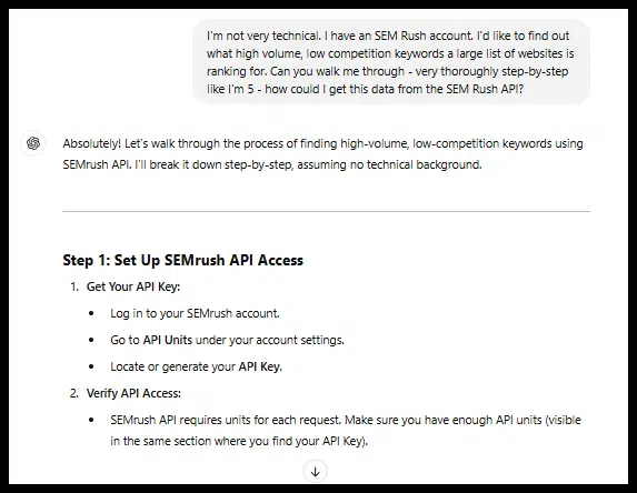 ChatGPT - API access