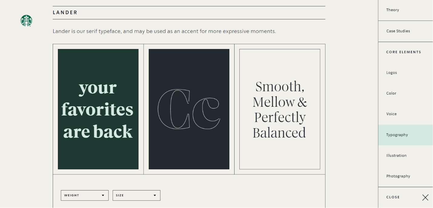 Starbucks brand guidelines