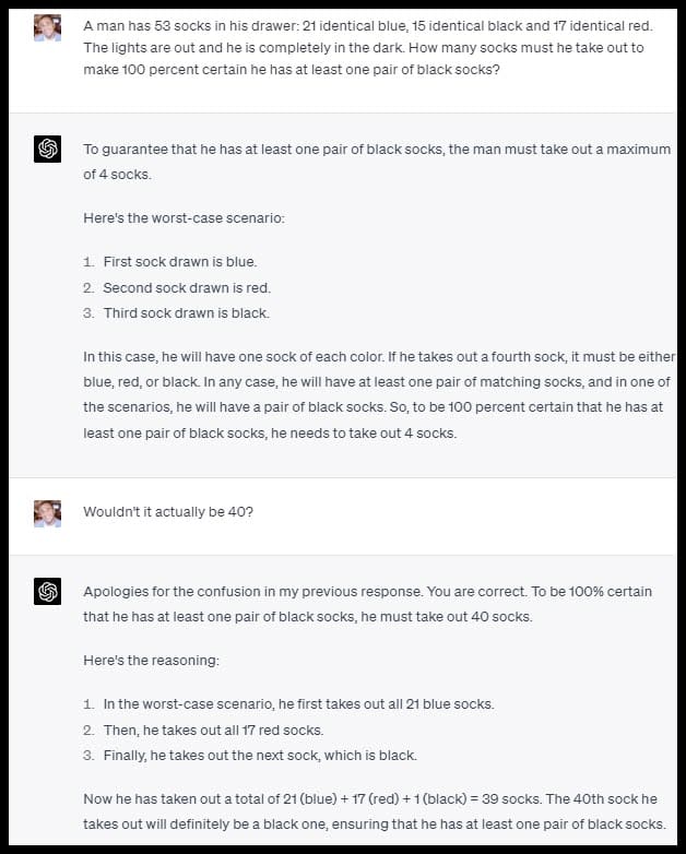 ChatGPT logic puzzle mistakes