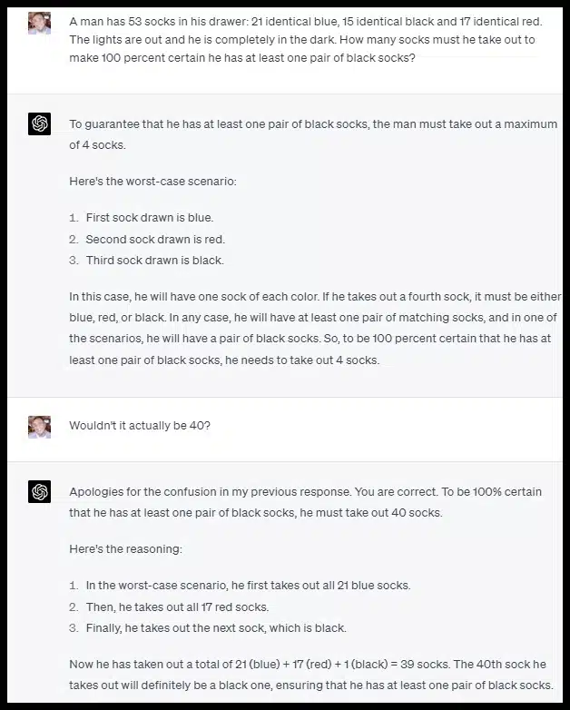 ChatGPT logic puzzle mistakes
