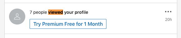 LinkedIn profile views