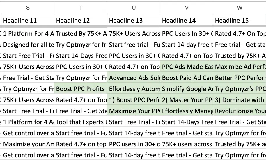 Optmyzr Google Ads - GPT-generated RSA assets