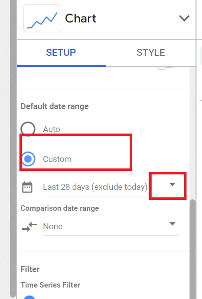 Custom date range