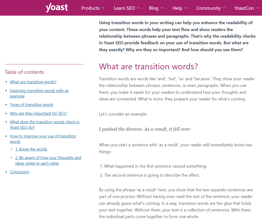 Yoast evergreen content example