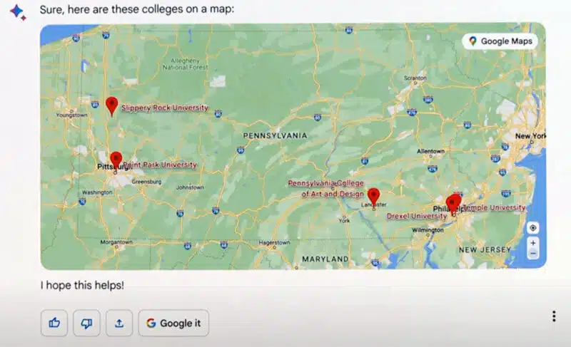 Google Bard Maps