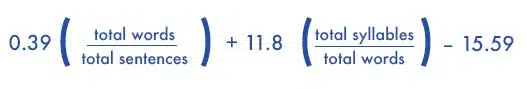 Flesch-Kinkaid Grade Level Formula