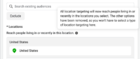 New update to Meta Ads location targeting