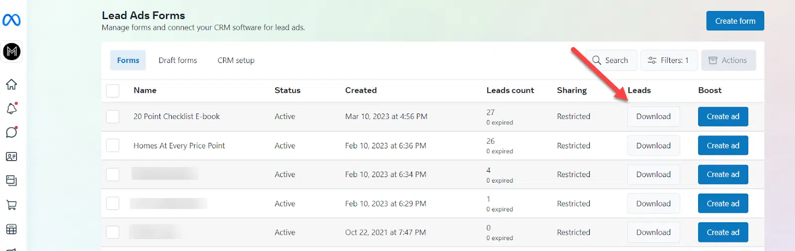 Facebook Lead Ads Forms - Download
