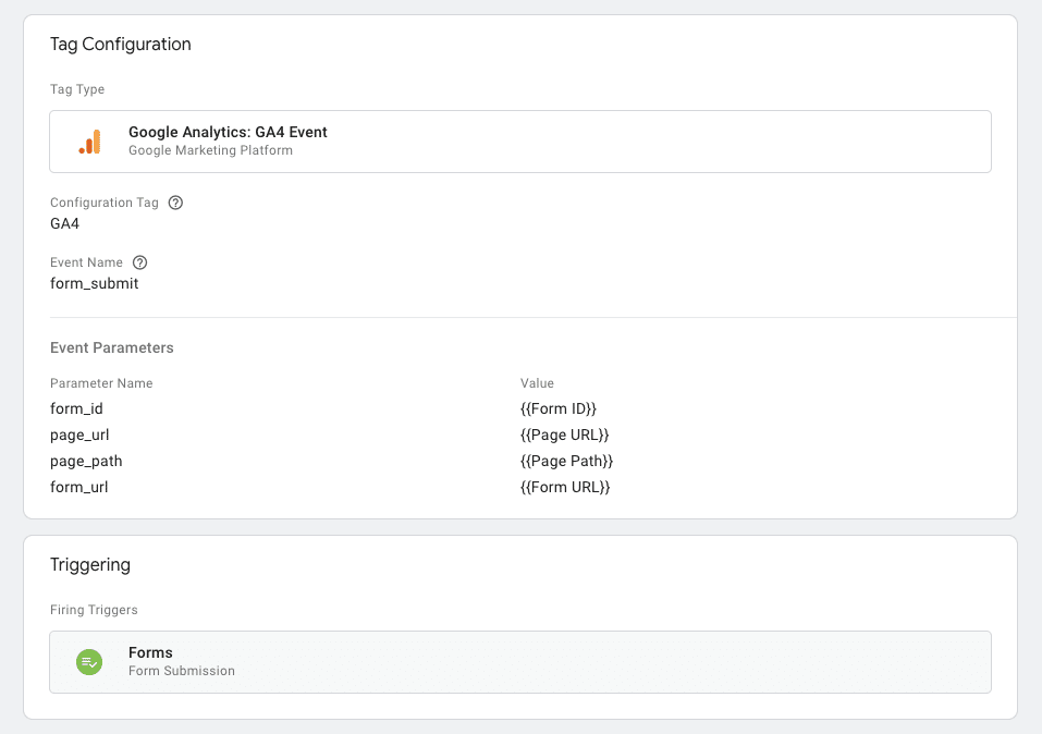 Tag configuration - recommended parameters