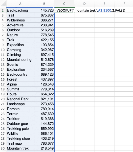 VLOOKUP