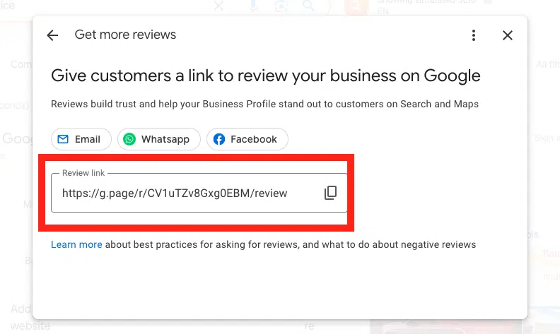 Ask for reviews