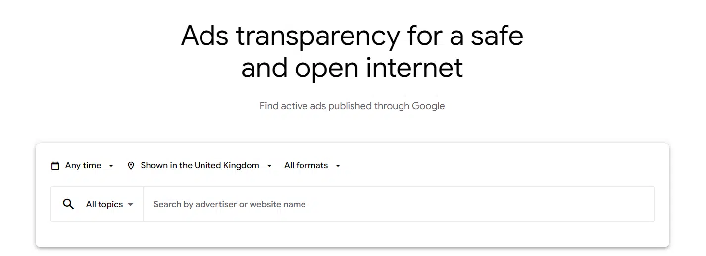 Google Ads Transparency Center