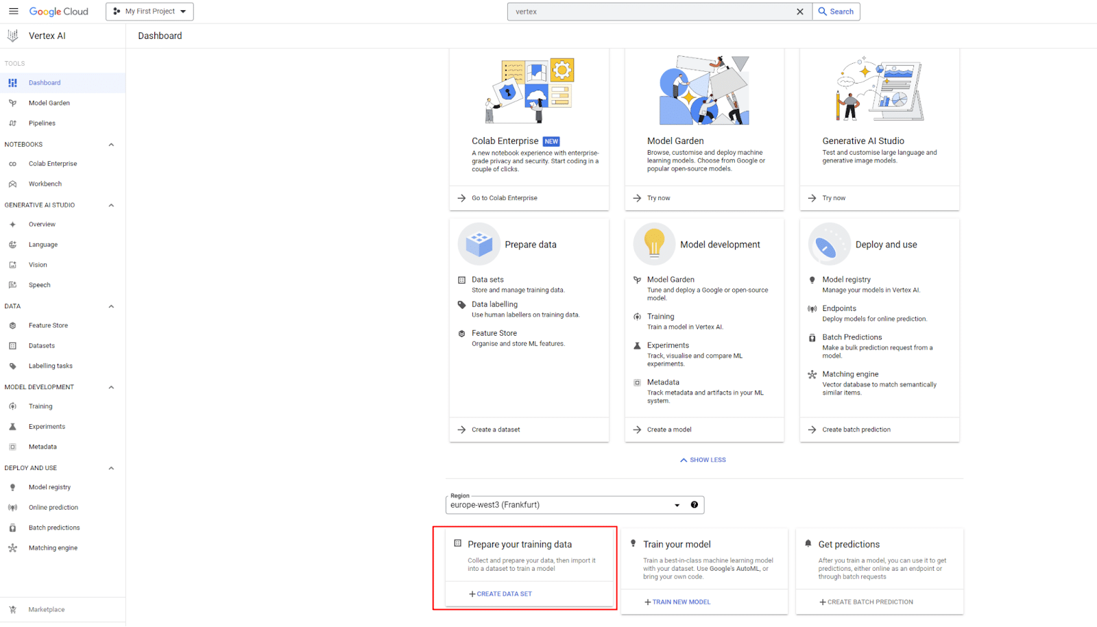 Google Cloud - Vertex AI training data creation