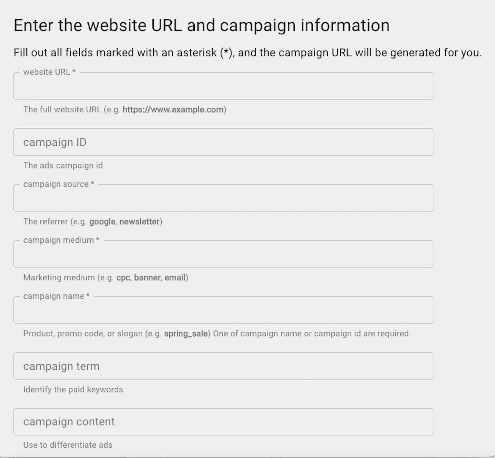 Google's Campaign URL Builder