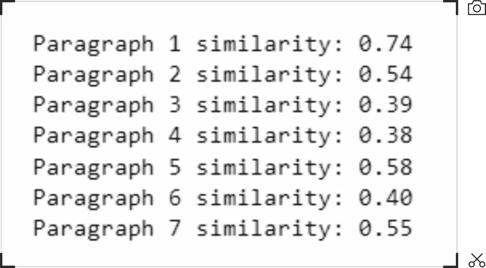 bmw i8 - vectorized paragraphs similarity scores 2