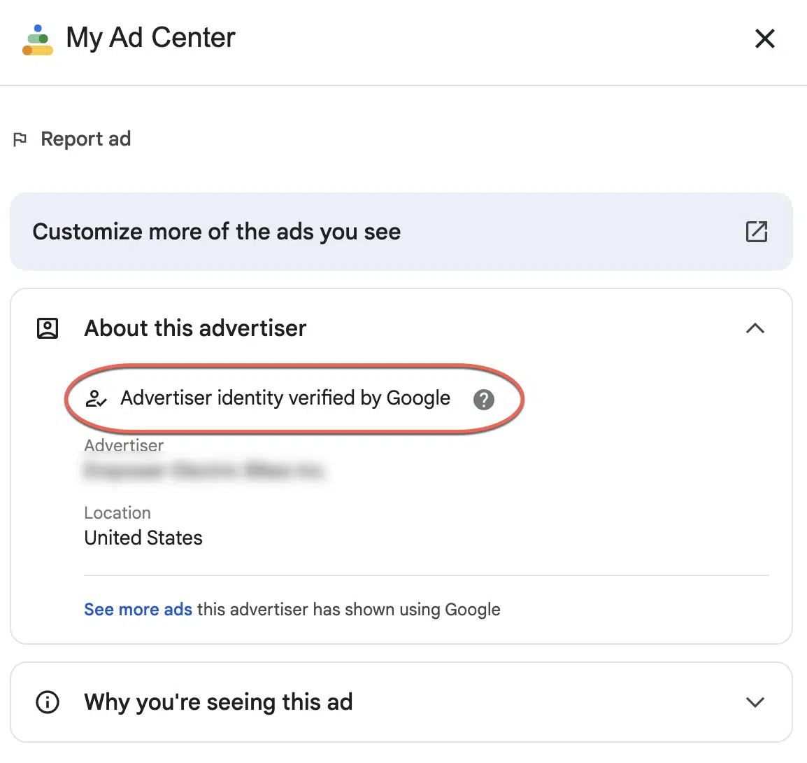 Getting verified as a Google advertiser