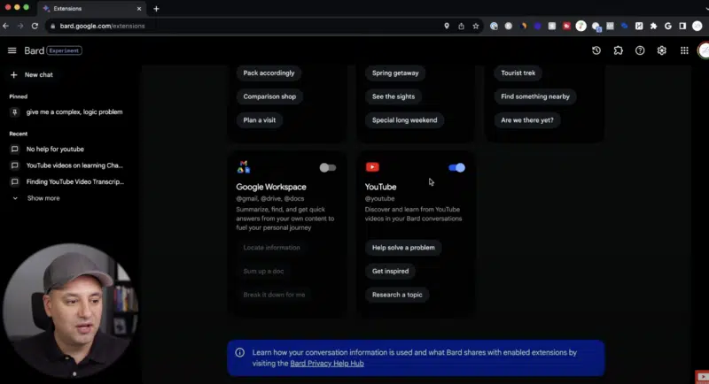 Google Bard YouTube 800x434