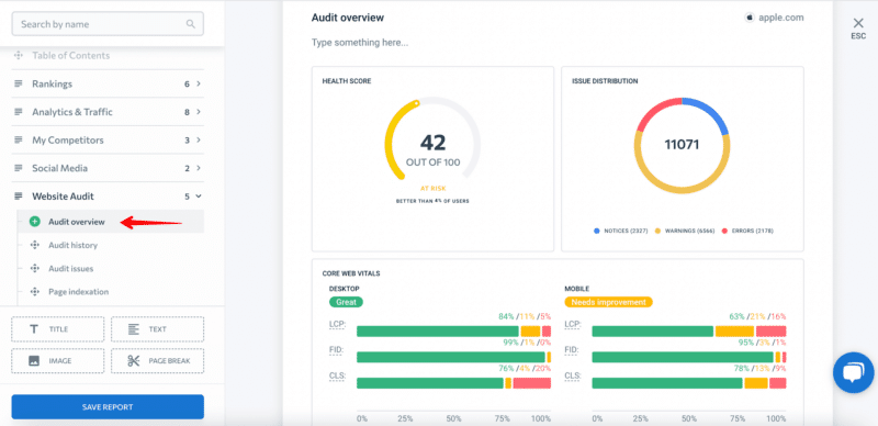 SE Ranking Custom Report Seranking